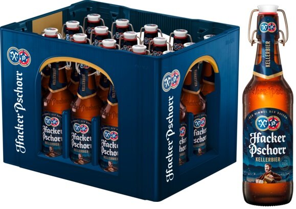 Hacker-Pschorr Kellerbier Bügelflasche 20 X 0,5l